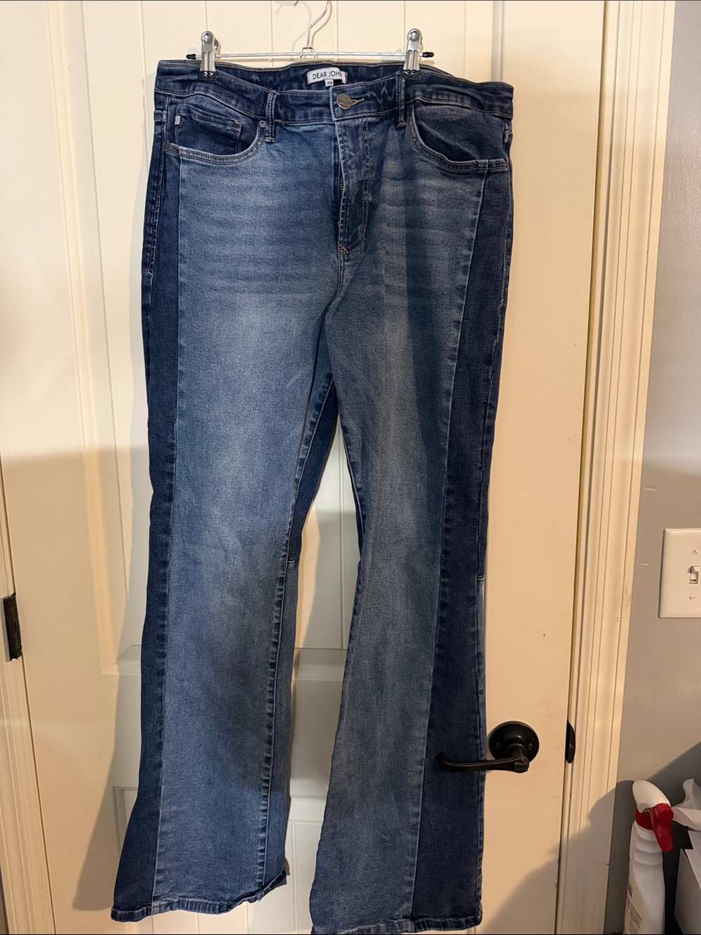 Dear John Two-Tone Blue Flare Jeans